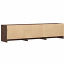 TV-bord med LED Brun eg 165 x 34 x 40 cm Konstrueret træ