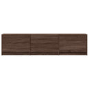TV-bord med LED Brun eg 165 x 34 x 40 cm Konstrueret træ