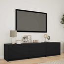 TV-bord med LED 165 x 34 x 40 cm Sort Konstrueret træ