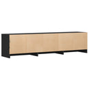 TV-bord med LED 165 x 34 x 40 cm Sort Konstrueret træ