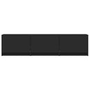 TV-bord med LED 165 x 34 x 40 cm Sort Konstrueret træ