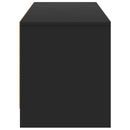 TV-bord med LED 165 x 34 x 40 cm Sort Konstrueret træ