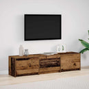 TV-bord med LED Gammelt træ 165 x 34 x 40 cm Konstrueret træ