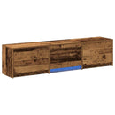 TV-bord med LED Gammelt træ 165 x 34 x 40 cm Konstrueret træ