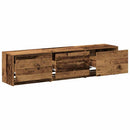 TV-bord med LED Gammelt træ 165 x 34 x 40 cm Konstrueret træ
