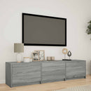 TV-bord med LED 165x34x40 cm Grå Sonoma Konstrueret træ