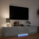 TV-bord med LED 165x34x40 cm Grå Sonoma Konstrueret træ