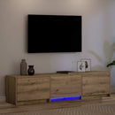 TV-bord med LED Artisan eg 165 x 34 x 40 cm Konstrueret træ