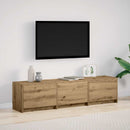 TV-bord med LED Artisan eg 165 x 34 x 40 cm Konstrueret træ