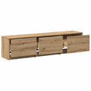 TV-bord med LED Artisan eg 165 x 34 x 40 cm Konstrueret træ