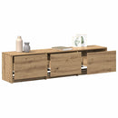 TV-bord med LED Artisan eg 165 x 34 x 40 cm Konstrueret træ