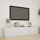 TV-bord med LED 165 x 34 x 40 cm Hvid Konstrueret træ