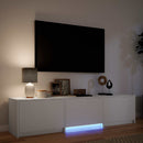 TV-bord med LED 165 x 34 x 40 cm Hvid Konstrueret træ