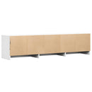 TV-bord med LED 165 x 34 x 40 cm Hvid Konstrueret træ