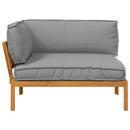 Sofa Sæt med pude Grå 133 x 92 x 69 cm Massivt Akacietræ