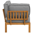 Sofa Sæt med pude Grå 133 x 92 x 69 cm Massivt Akacietræ