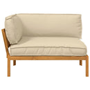 Sofa Sæt med pude Beige 133 x 92 x 69 cm Massivt Akacietræ