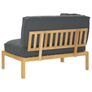 Sofa Sæt med pude Antracit 133 x 92 x 69 cm Massivt Akacietræ