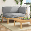 Sofa Sæt med pude Grå 133 x 92 x 69 cm Massivt Akacietræ