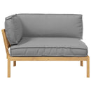 Sofa Sæt med pude Grå 133 x 92 x 69 cm Massivt Akacietræ