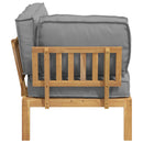 Sofa Sæt med pude Grå 133 x 92 x 69 cm Massivt Akacietræ