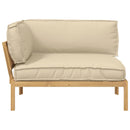 Sofa Sæt med pude Beige 133 x 92 x 69 cm Massivt Akacietræ
