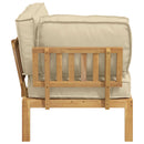 Sofa Sæt med pude Beige 133 x 92 x 69 cm Massivt Akacietræ
