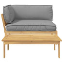Sofa Sæt med pude Ensfarvet 2 pcs Grå Massivt Akacietræ