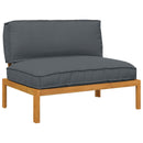 Sofa Sæt med pude Antracit 120 x 92 x 69 cm Massivt Akacietræ