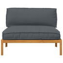 Sofa Sæt med pude Antracit 120 x 92 x 69 cm Massivt Akacietræ