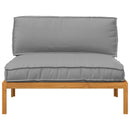 Sofa Sæt med pude Grå 120 x 92 x 69 cm Massivt Akacietræ