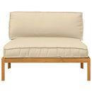 Sofa Sæt med pude Beige 120 x 92 x 69 cm Massivt Akacietræ