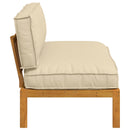 Sofa Sæt med pude Beige 120 x 92 x 69 cm Massivt Akacietræ