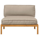 Sofa Sæt med pude Gråbrun 120 x 92 x 69 cm Massivt Akacietræ
