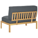 Sofa Sæt med pude Antracit 120 x 92 x 69 cm Massivt Akacietræ