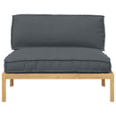 Sofa Sæt med pude Antracit 120 x 92 x 69 cm Massivt Akacietræ