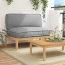 Sofa Sæt med pude Grå 120 x 92 x 69 cm Massivt Akacietræ