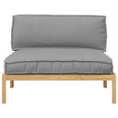 Sofa Sæt med pude Grå 120 x 92 x 69 cm Massivt Akacietræ