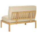 Sofa Sæt med pude Beige 120 x 92 x 69 cm Massivt Akacietræ