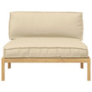 Sofa Sæt med pude Beige 120 x 92 x 69 cm Massivt Akacietræ