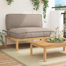 Sofa Sæt med pude Gråbrun 120 x 92 x 69 cm Massivt Akacietræ