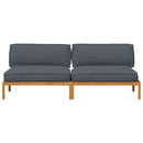 Sofa Sæt med pude Ensfarvet 2 pcs Antracit Massivt Akacietræ