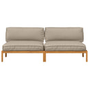 Sofa Sæt med pude Gråbrun 240 x 92 x 69 cm Massivt Akacietræ