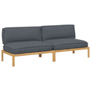 Sofa Sæt med pude Antracit 240 x 92 x 69 cm Massivt Akacietræ