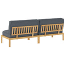 Sofa Sæt med pude Antracit 240 x 92 x 69 cm Massivt Akacietræ