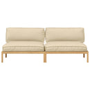 Sofa Sæt med pude Beige 240 x 92 x 69 cm Massivt Akacietræ