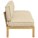Sofa Sæt med pude Beige 240 x 92 x 69 cm Massivt Akacietræ