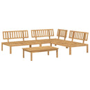 Sofa Sæt med pude Ensfarvet 4 pcs Beige Massivt Akacietræ