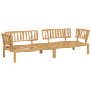 Sofa Sæt med pude Ensfarvet 2 pcs Beige Massivt Akacietræ