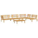 Sofa Sæt med pude Ensfarvet 5 pcs Beige Massivt Akacietræ
